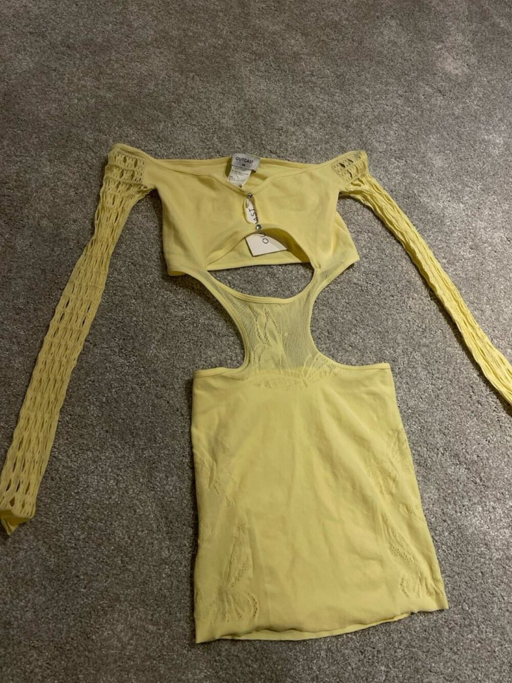 Outcast Mini Dress Baby Yellow One Size